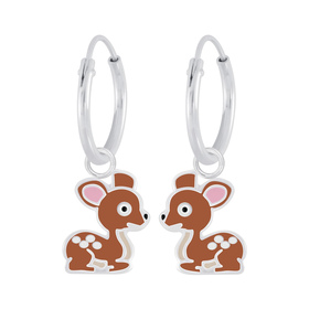 Hirsch Kinder Creolen 925 Silber