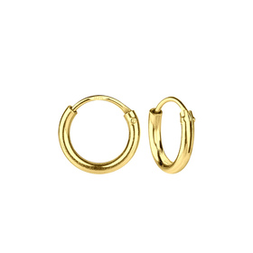 12mm Breite Kinder Creolen 925 Silber