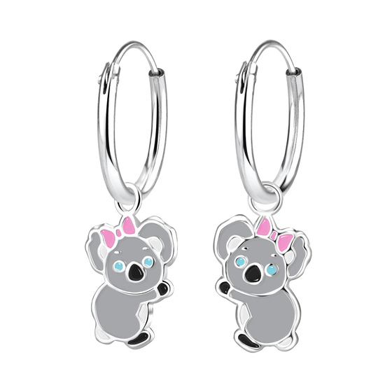 Koala Kinder Creolen 925 Silber