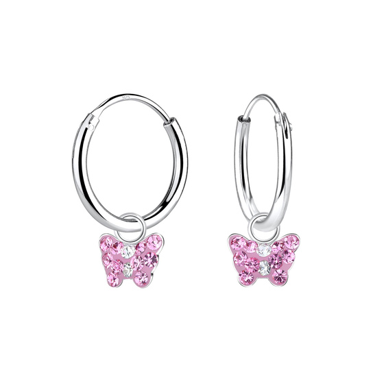 Schmetterling Kinder Creolen 925 Silber