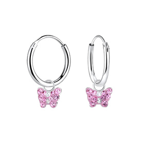 Schmetterling Kinder Creolen 925 Silber