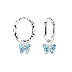 Schmetterling Kinder Creolen 925 Silber