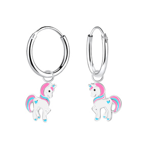 Einhorn Kinder Creolen 925 Silber
