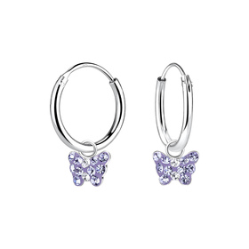 Schmetterling Kinder Creolen 925 Silber