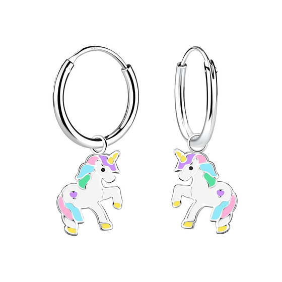 Einhorn Kinder Creolen 925 Silber