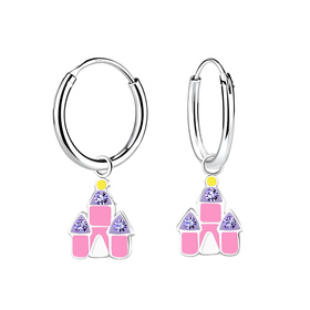 Schloss Kinder Creolen 925 Silber