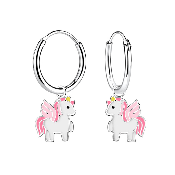 Einhorn Kinder Creolen 925 Silber