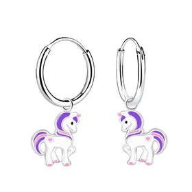 Einhorn Kinder Creolen 925 Silber