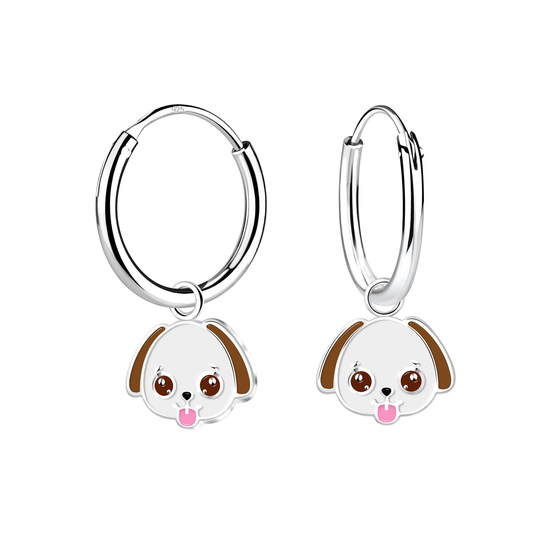 Hunde Kinder Creolen 925 Silber