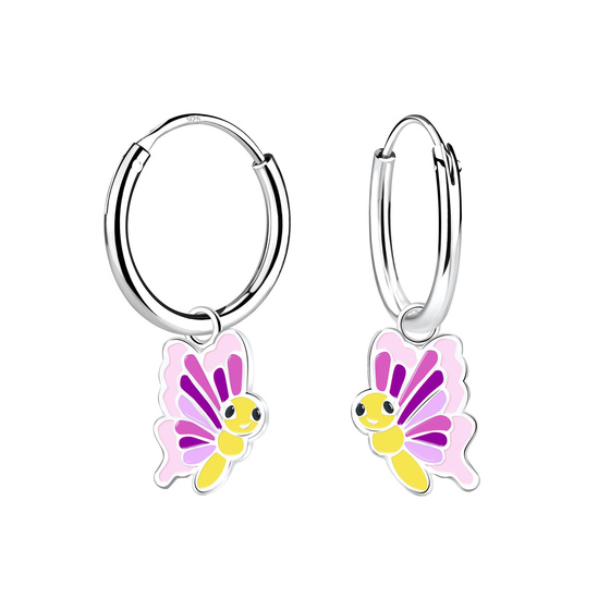 Schmetterling Kinder Creolen 925 Silber