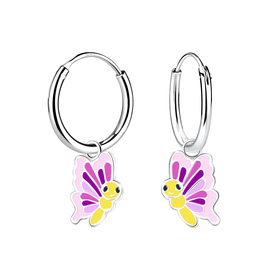 Schmetterling Kinder Creolen 925 Silber
