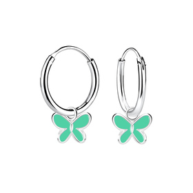 Schmetterling Kinder Creolen 925 Silber
