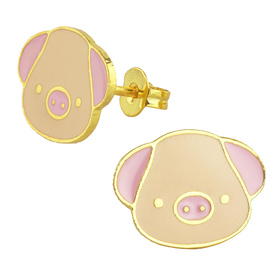 Auf dem Bild zu sehen sind Kinder Ohrringe Schweinchen...