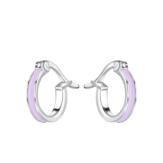 10mm French Lock Kinder Creolen 925 Silber