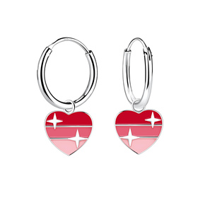 Herz Kinder Creolen 925 Silber