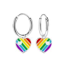 Herz Kinder Creolen 925 Silber