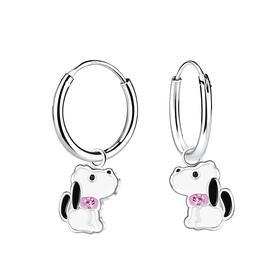 Hunde Kinder Creolen 925 Silber
