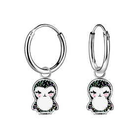 Pinguin Kinder Creolen 925 Silber