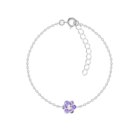 Blumen Kinder Armband 925 Silber