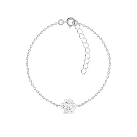 Pfotenabdruck Kinder Armband 925 Silber