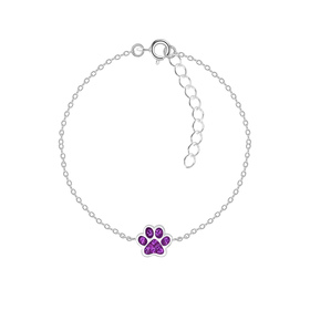 Pfotenabdruck Kinder Armband 925 Silber