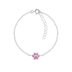 Pfotenabdruck Kinder Armband 925 Silber