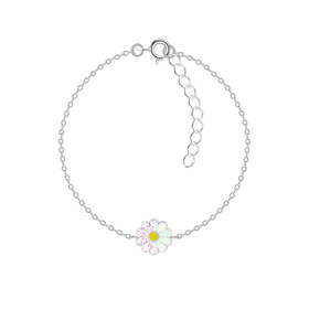 Blumen Kinder Armband 925 Silber
