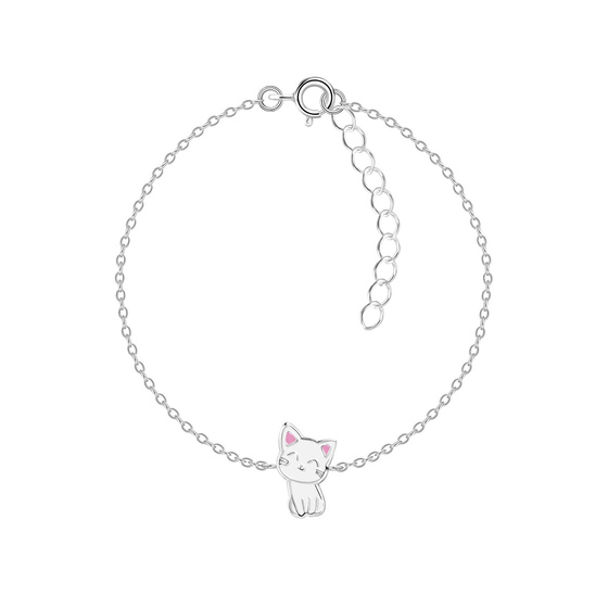 Katzen Kinder Armband 925 Silber