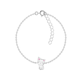 Katzen Kinder Armband 925 Silber