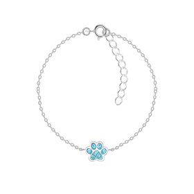 Pfotenabdruck Kinder Armband 925 Silber