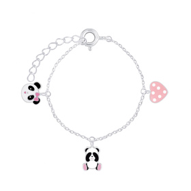 Pandaliebhaber Kinder Armband 925 Silber