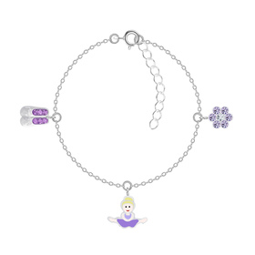 Ballerina Kinder Armband 925 Silber