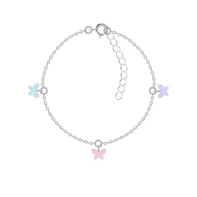 Schmetterling Kinder Armband 925 Silber