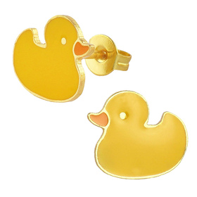 Auf dem Bild zu sehen sind Kinder Ohrringe Enten...