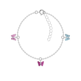 Schmetterling Kinder Armband 925 Silber