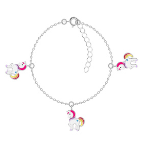 Einhorn Kinder Armband 925 Silber