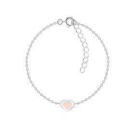 Herz Kinder Armband 925 Silber