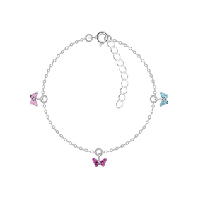 Schmetterling Kinder Armband 925 Silber