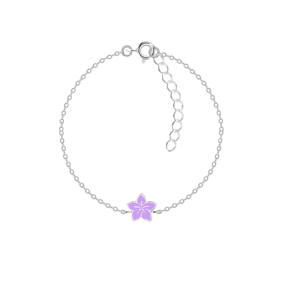 Blumen Kinder Armband 925 Silber