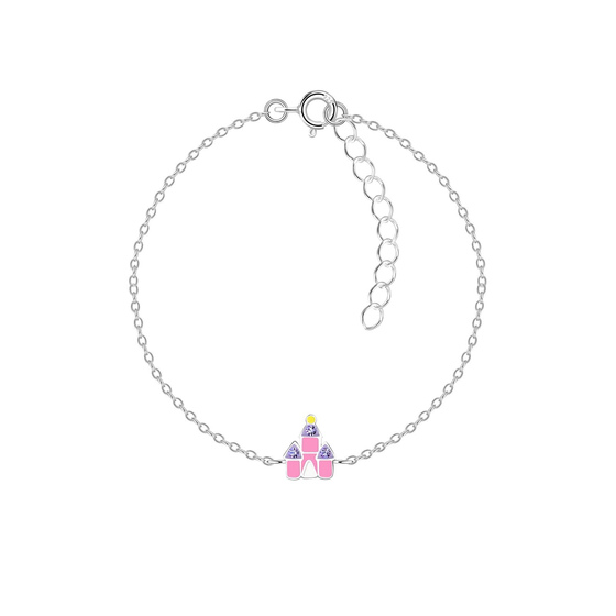 Schloss Kinder Armband 925 Silber