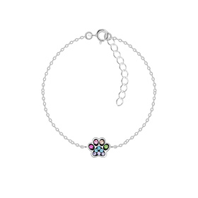Pfotenabdruck Kinder Armband 925 Silber