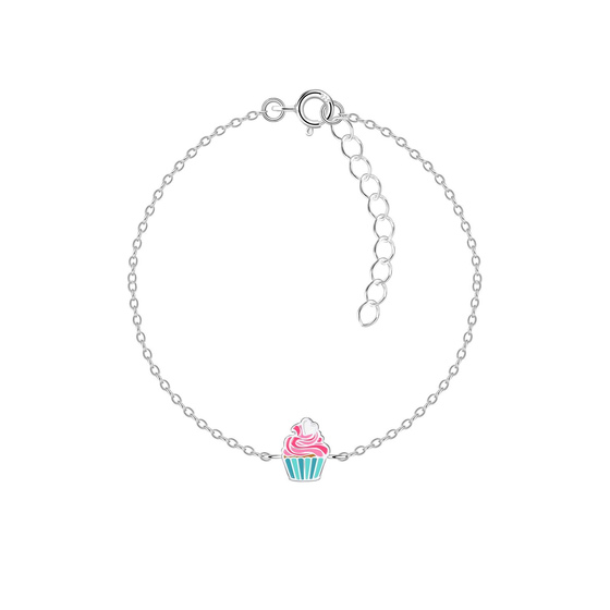 Cupcake Kinder Armband 925 Silber