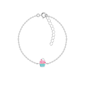 Cupcake Kinder Armband 925 Silber