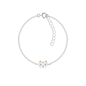 Katzen Kinder Armband 925 Silber