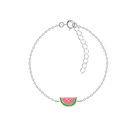 Wassermelonen Kinder Armband 925 Silber