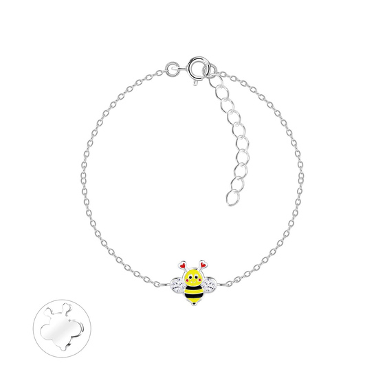 Bienen Kinder Armband 925 Silber