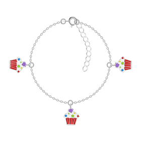 Cupcake Kinder Armband 925 Silber