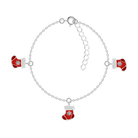 Nikolausstiefel Kinder Armband 925 Silber