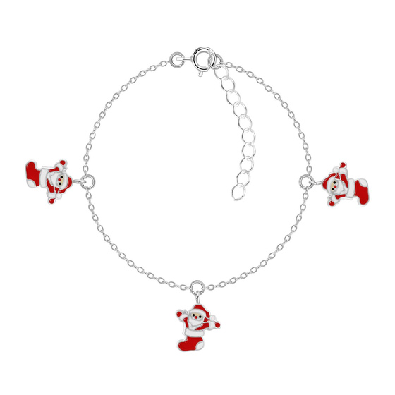 Weihnachtsmann Kinder Armband 925 Silber