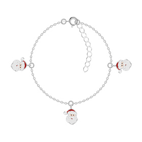Weihnachtsmann Kinder Armband 925 Silber